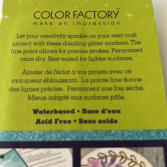 Acrylic Glitter Paint Marker Fine Point (Purple) - Picture 5 of 6